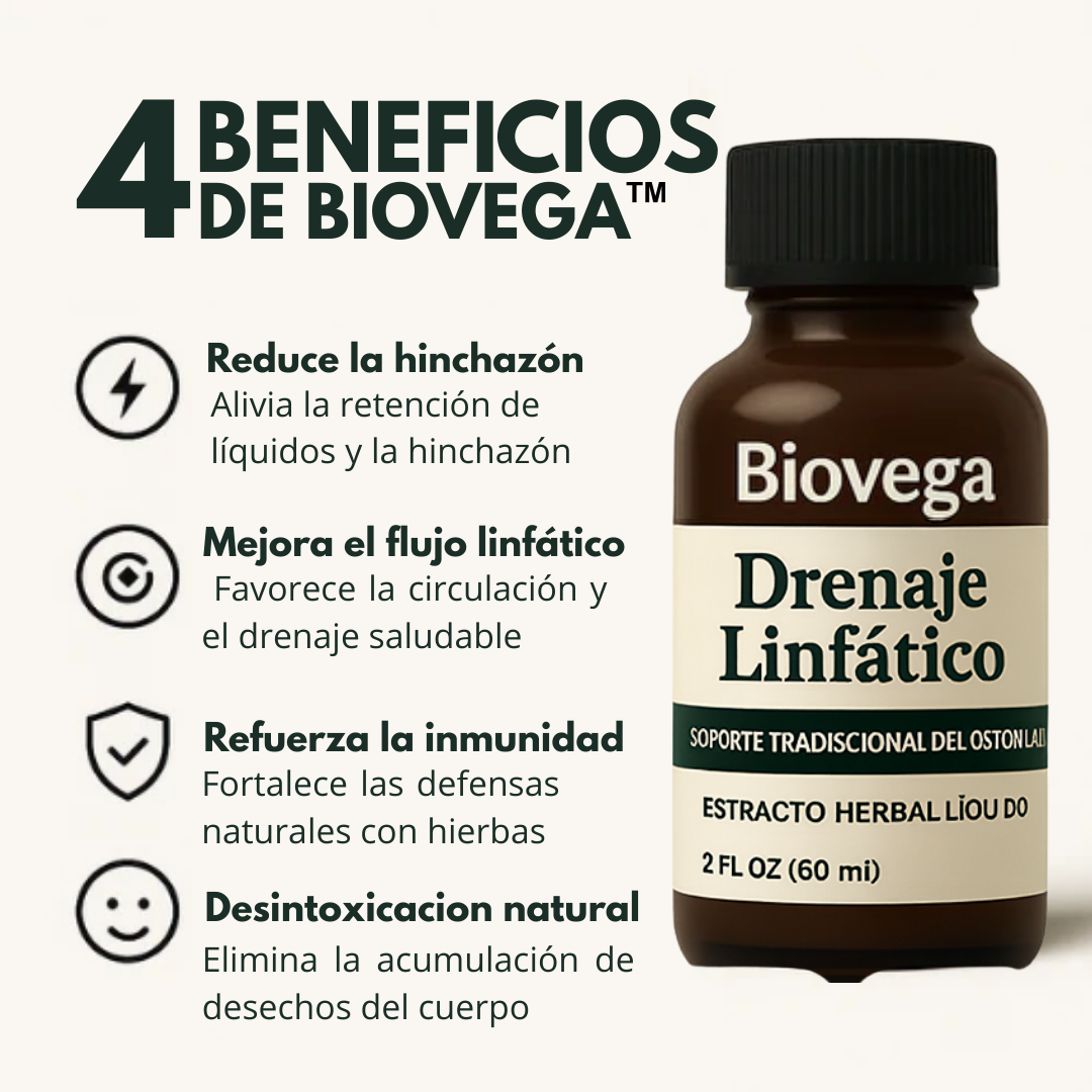 Biovega™ – Gotas de Drenaje Linfático Natural